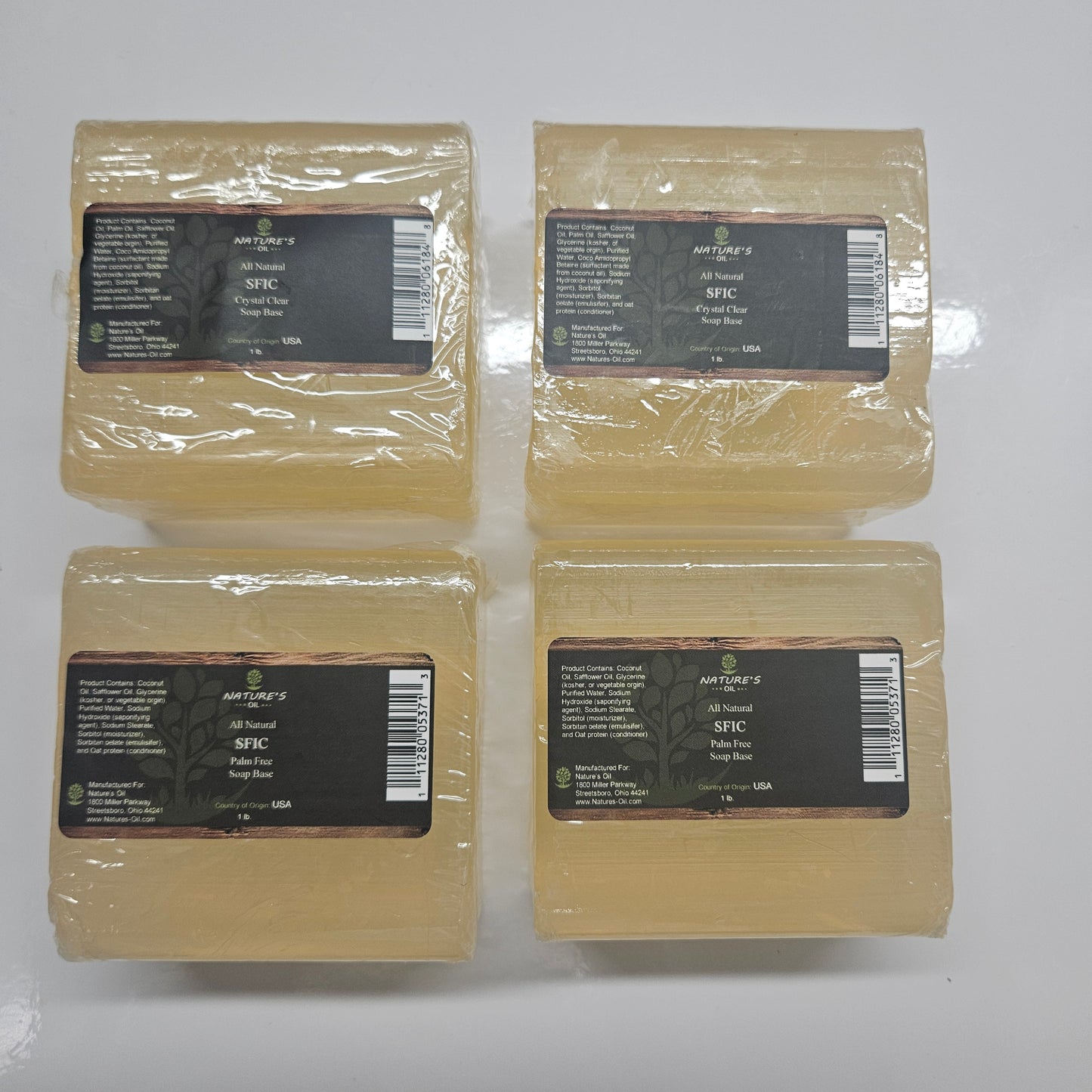 8LBS MELT & POUR SOAP BASE - SFIC, HEMP, OATMEAL AND HONEY