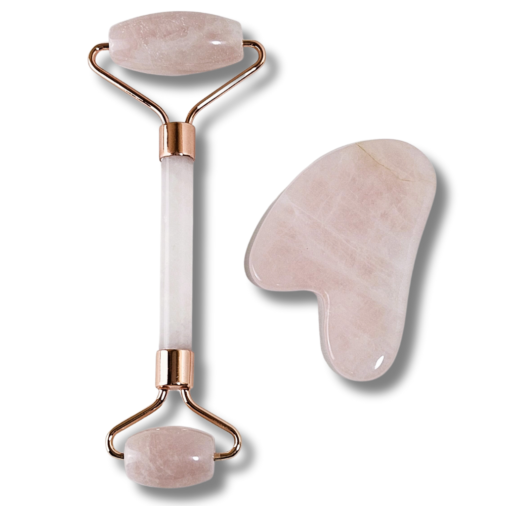 ROSE QUARTZ ROLLER + GUA SHA SET